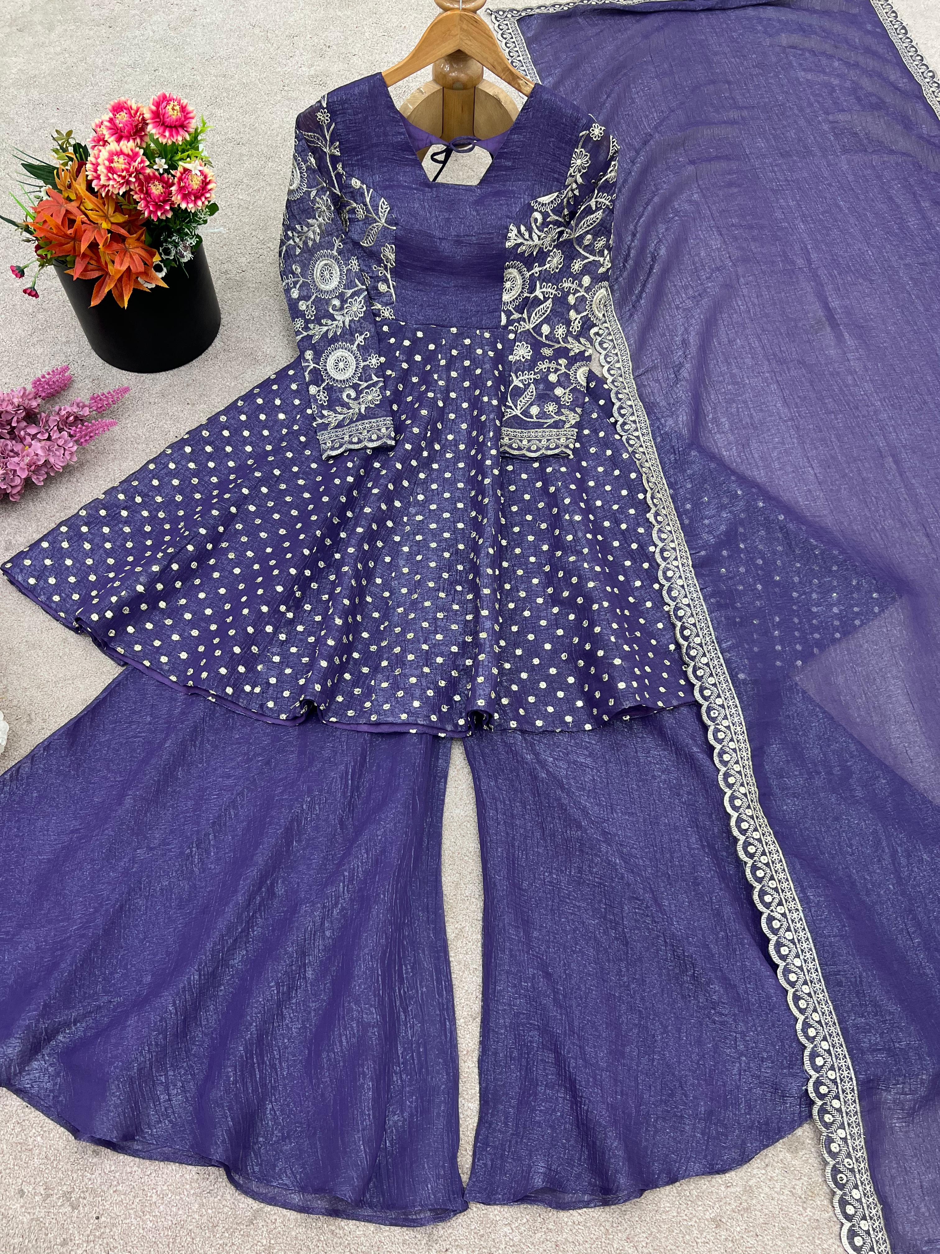 Purple Designer Gown